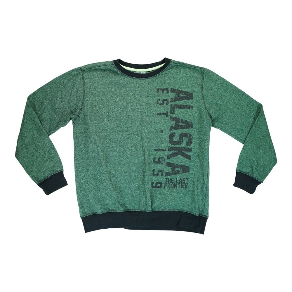 Salt Creek Men's Size Medium M Green Sweater‎ Crew Neck Alaska Est 1959